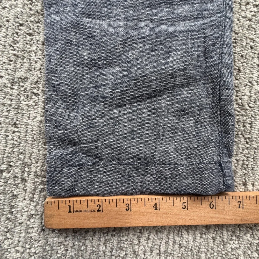 J.Crew Linen Blend Pants Mens S Blue Re-Imagined Drawstring L0484